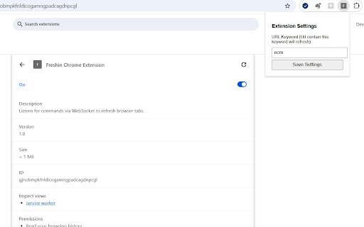 Freshin Chrome Extension  from Chrome web store to be run with OffiDocs Chromium online