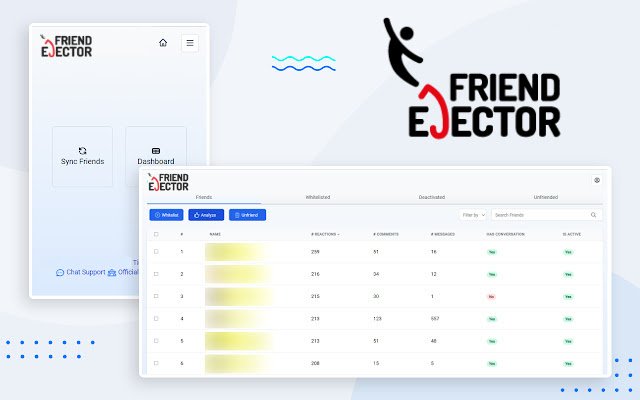 Friend Ejector  from Chrome web store to be run with OffiDocs Chromium online