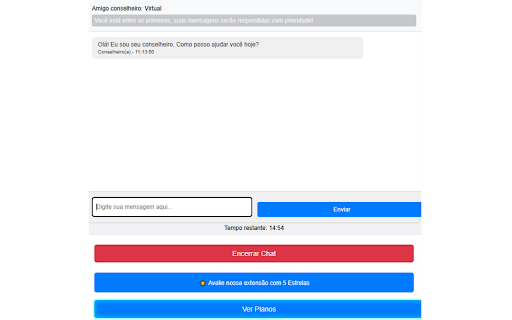 Friendly Counselor Apoio Emocional  from Chrome web store to be run with OffiDocs Chromium online
