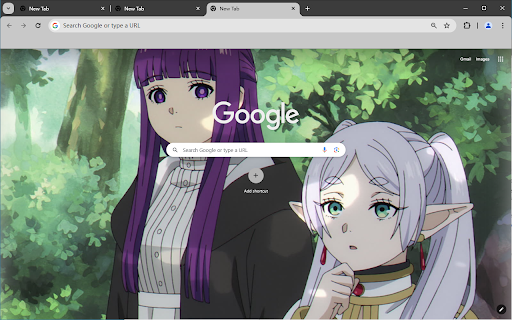 Frieren theme  from Chrome web store to be run with OffiDocs Chromium online