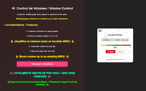 Fruity Volume Control  from Chrome web store to be run with OffiDocs Chromium online