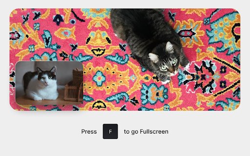 F to Fullscreen Google Meet  from Chrome web store to be run with OffiDocs Chromium online
