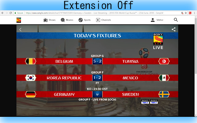 Full browser screen Video Player  from Chrome web store to be run with OffiDocs Chromium online