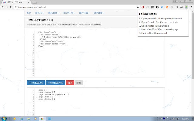 FullDownload  from Chrome web store to be run with OffiDocs Chromium online