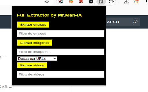 Full Extractor by Mr.Man IA  from Chrome web store to be run with OffiDocs Chromium online