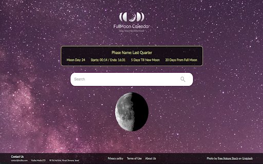Full Moon Calendar  from Chrome web store to be run with OffiDocs Chromium online