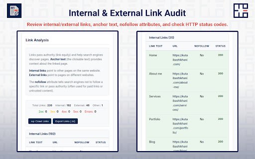 Full SEO Page Analyzer  from Chrome web store to be run with OffiDocs Chromium online
