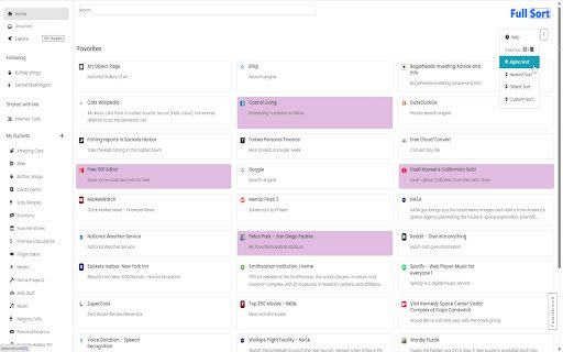 Full Sort Bookmark Manager  from Chrome web store to be run with OffiDocs Chromium online