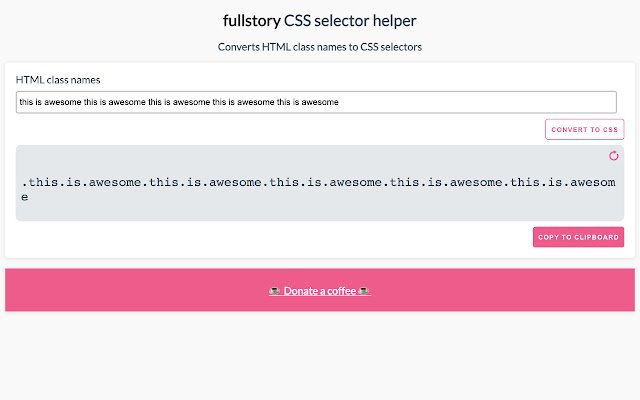 FullStory CSS Selector Helper dari toko web Chrome untuk dijalankan dengan OffiDocs Chromium online