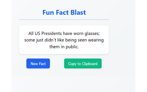 Fun Fact Blast  from Chrome web store to be run with OffiDocs Chromium online