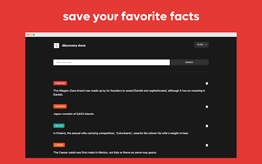 Fun Facts by Discovery Dose  from Chrome web store to be run with OffiDocs Chromium online
