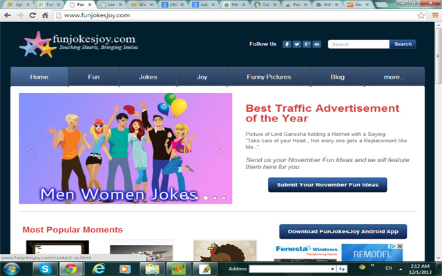 FunJokesJoy.com  from Chrome web store to be run with OffiDocs Chromium online