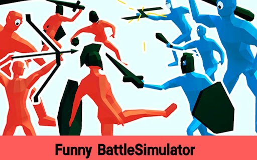 Funny Battle Simulator HD  from Chrome web store to be run with OffiDocs Chromium online
