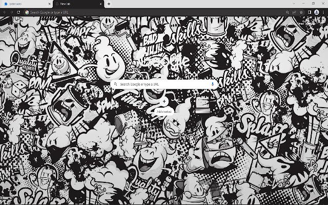Funny Graffiti Black  White  from Chrome web store to be run with OffiDocs Chromium online