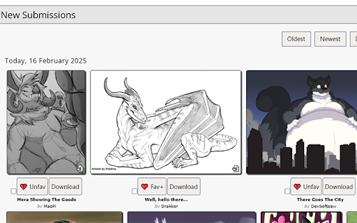 FurAffinity Fav+ Button  from Chrome web store to be run with OffiDocs Chromium online