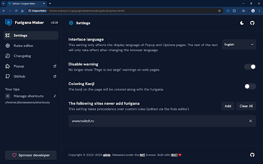 Furigana Maker  from Chrome web store to be run with OffiDocs Chromium online