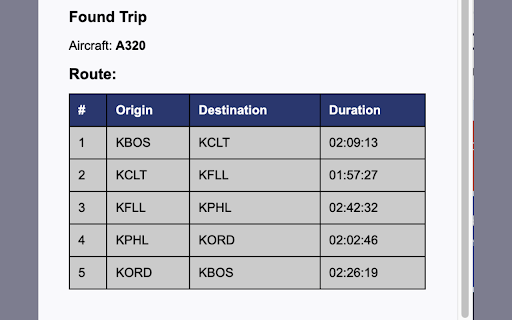 Fusion VAA Trip Finder  from Chrome web store to be run with OffiDocs Chromium online