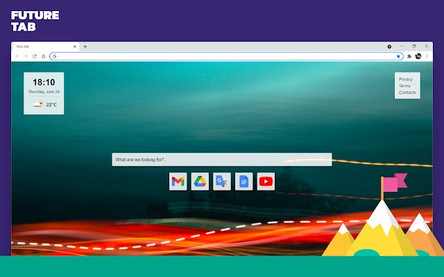 Tab Masa Depan dari toko web Chrome akan dijalankan dengan OffiDocs Chromium online