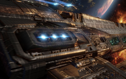Futuristic Spaceship  from Chrome web store to be run with OffiDocs Chromium online