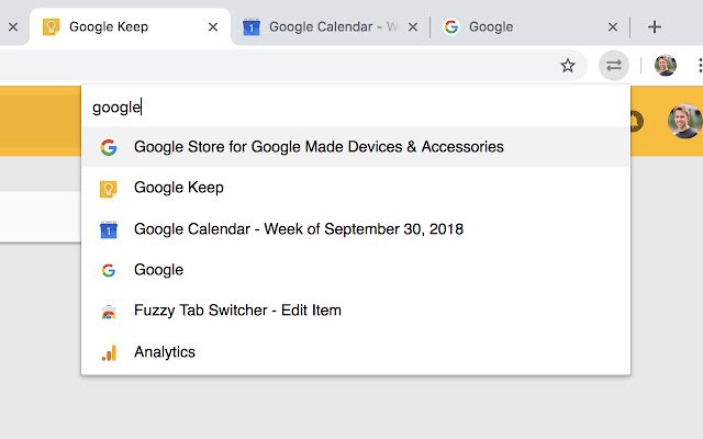 Fuzzy Tab Finder із веб-магазину Chrome для запуску з OffiDocs Chromium онлайн