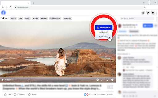 FVD. Video downloader for Facebook  from Chrome web store to be run with OffiDocs Chromium online