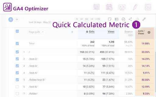 GA4 Optimizer: Analysis Tools, Calculations  Insights  from Chrome web store to be run with OffiDocs Chromium online