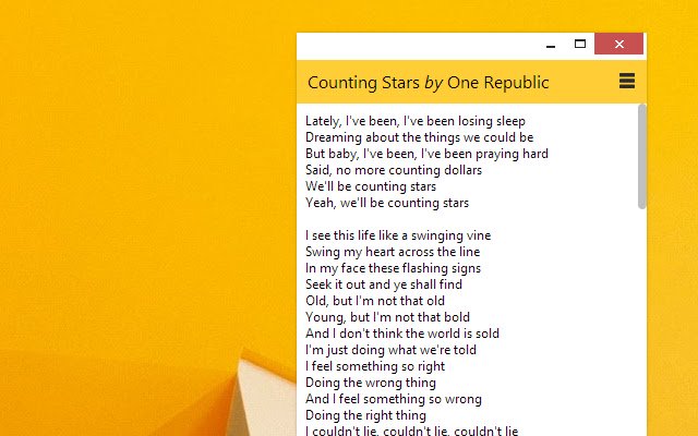 Gaana Lyrics App  from Chrome web store to be run with OffiDocs Chromium online