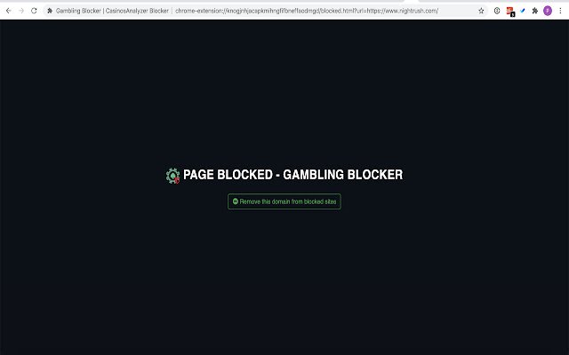 Blocco del gioco d'azzardo | CasinosAnalyzer Blocker dal negozio web di Chrome da eseguire con OffiDocs Chromium online