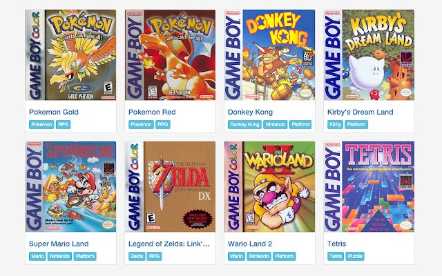 Game Boy Emulator online  from Chrome web store to be run with OffiDocs Chromium online
