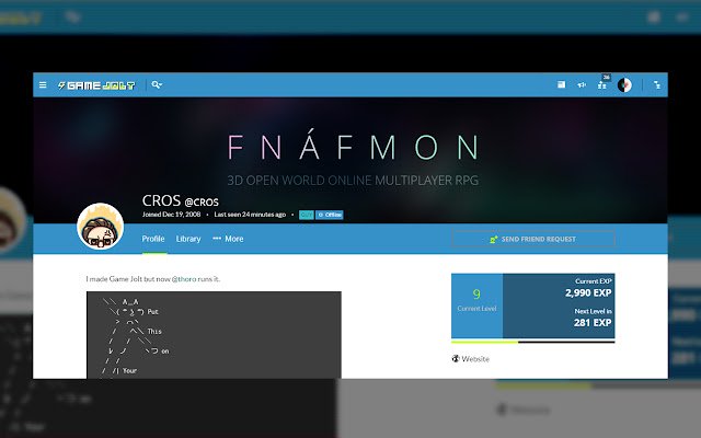 Game Jolt Theme  from Chrome web store to be run with OffiDocs Chromium online
