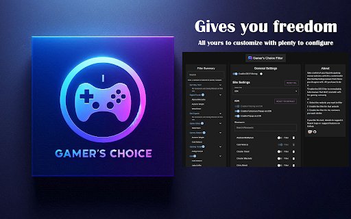 Gamers Choice Filter from Chrome web store to be run with OffiDocs Chromium online Gamers Choice Filter from Chrome web store to be run with OffiDocs Chromium online