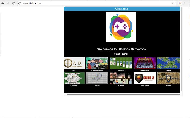 Chrome 웹 스토어의 인기 무료 게임이 포함된 GameZone이 OffiDocs Chromium 온라인과 함께 실행됩니다.