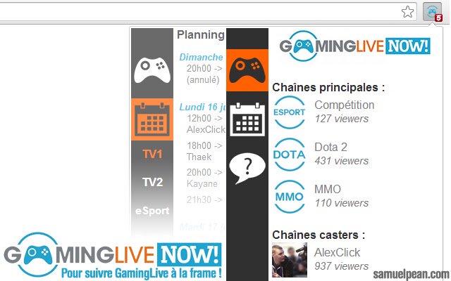 GamingLive در حال حاضر! از فروشگاه وب Chrome با OffiDocs Chromium به صورت آنلاین اجرا شود