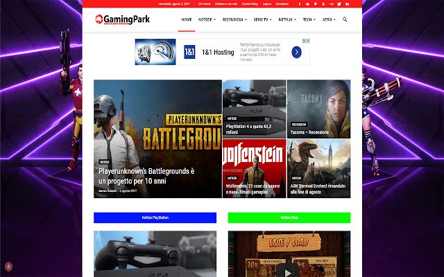 GamingPark.it ze sklepu internetowego Chrome do uruchomienia z OffiDocs Chromium online