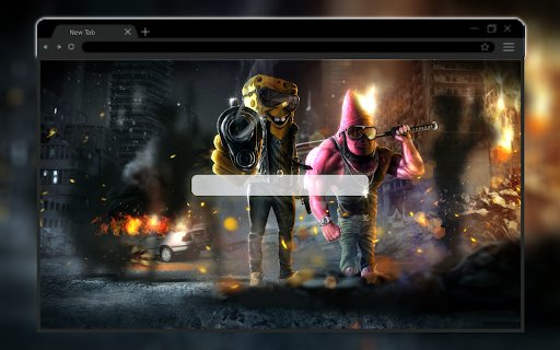 Gangster SpongeBob and Patrick to Chrome with Live Wallpaper  from Chrome web store to be run with OffiDocs Chromium online
