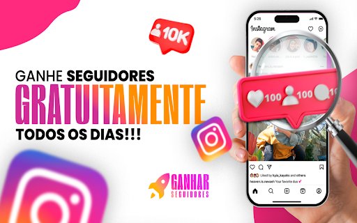 Ganhar Seguidores  from Chrome web store to be run with OffiDocs Chromium online