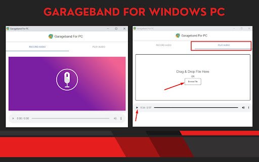 GarageBand for windows PC, MacFree Download  from Chrome web store to be run with OffiDocs Chromium online
