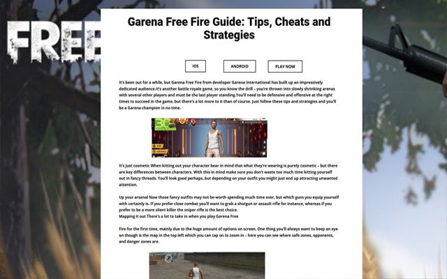 Ghidul Garena Free Fire din magazinul web Chrome va fi rulat cu OffiDocs Chromium online