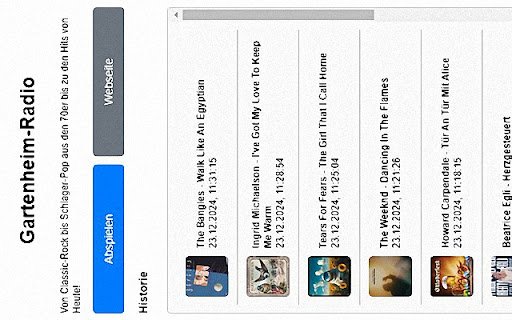 Gartenheim Radio Player  from Chrome web store to be run with OffiDocs Chromium online