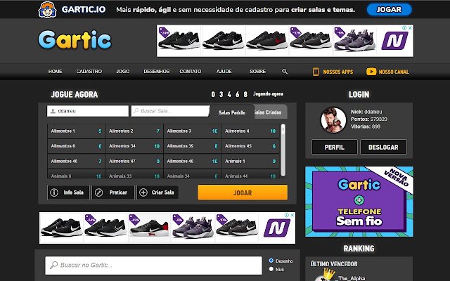 Gartic Dark Theme  from Chrome web store to be run with OffiDocs Chromium online