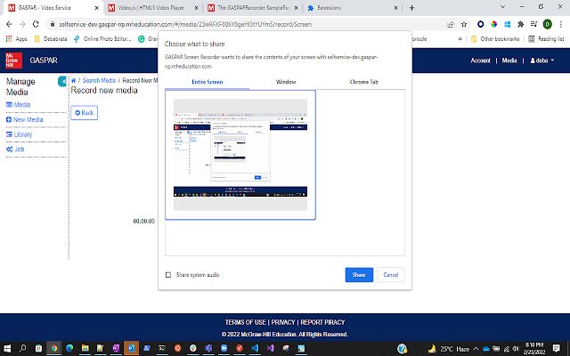 GASPAR Screen Recorder  from Chrome web store to be run with OffiDocs Chromium online