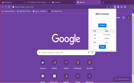 GB Converter  from Chrome web store to be run with OffiDocs Chromium online
