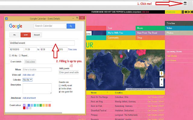 GCal Form  from Chrome web store to be run with OffiDocs Chromium online