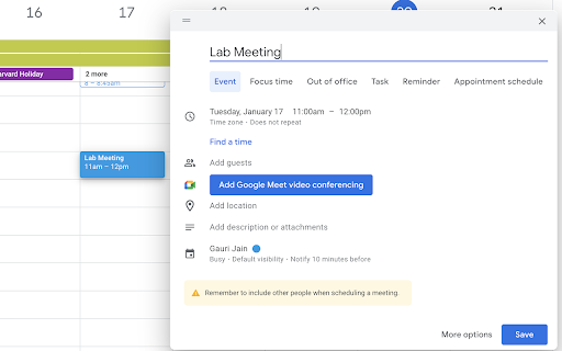 GCal Guest Reminder  from Chrome web store to be run with OffiDocs Chromium online