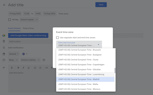 gcal timezones  from Chrome web store to be run with OffiDocs Chromium online gcal timezones  from Chrome web store to be run with OffiDocs Chromium online