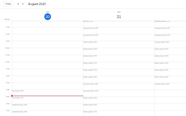 gcalweather  from Chrome web store to be run with OffiDocs Chromium online