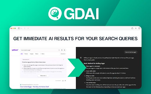 GDAI Web and AI Search for everyone  from Chrome web store to be run with OffiDocs Chromium online