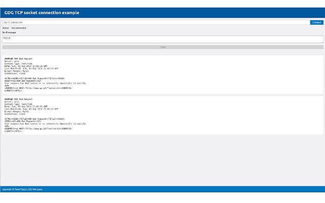 Apl GDG Warsaw Socket Connector daripada kedai web Chrome untuk dijalankan dengan OffiDocs Chromium dalam talian