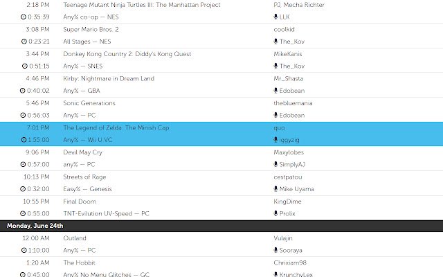 GDQ schedule scroller  from Chrome web store to be run with OffiDocs Chromium online