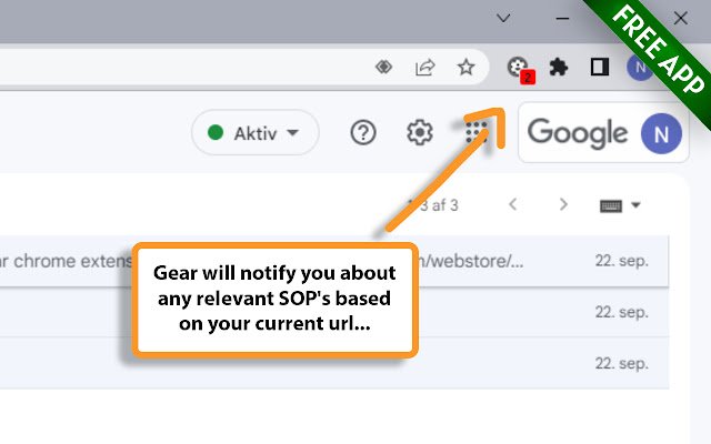 Gear SOP Library, Recorder e Helper dal Chrome Web Store da eseguire con OffiDocs Chromium online